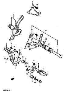 DR800 Подножки