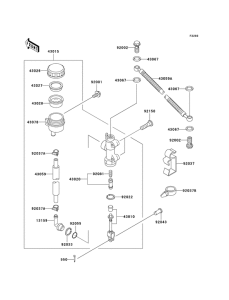 EX250 Задний тормозной цилиндр