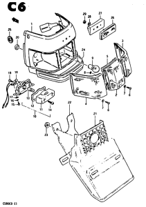 CS80 Задний комбинированный сигнал