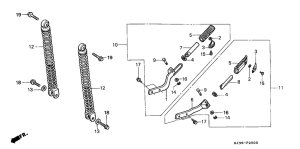 SH50D Rear cushion /  pillion step