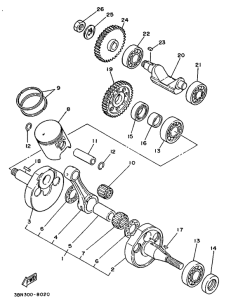  Коленчатый вал и поршни