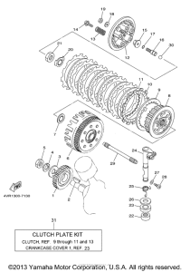 XVS650 Сцепление