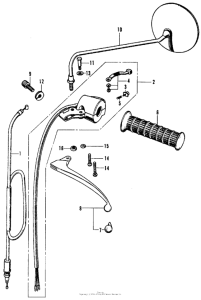 CL350 Left handle switch + cable
