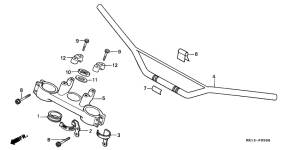 XR250R Handle pipe / top bridge