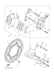 YZ250 Передний суппорт