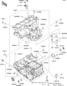 ZX1000 Картер двигателя