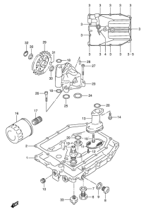 GSX-R1100 Картер маслянный