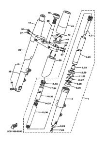 XV1900CT Вилка передней оси