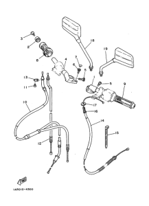 RZ250R ｽﾃｱﾘﾝｸﾞﾊﾝﾄﾞﾙ. ｹｰﾌﾞﾙ
