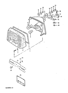 GSX400 Задний комбинированный сигнал