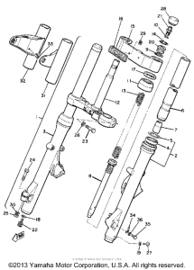 XS850SH Передняя вилка