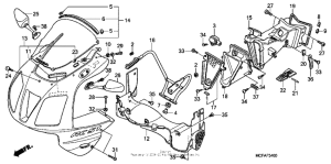 RVT1000R Верхний обтекатель