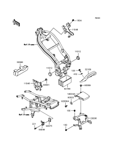 EX250 Рама ,крепежные детали