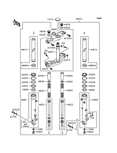 ZX900 Передняя вилка