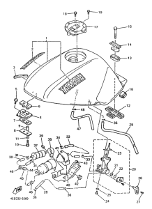 XJ600S Топливный бак