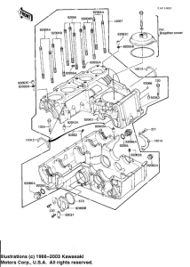 KZ1100 Картер двигателя