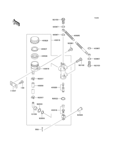 ZX600 Задний торм цилиндр