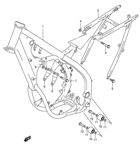 RM125 Frame comp