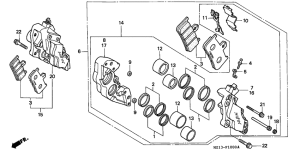 CB1000F Передний суппорт