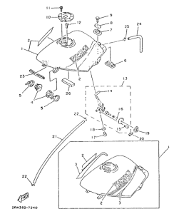 TZR125 Топливный бак