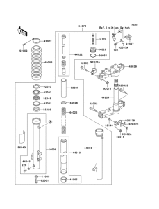 KL650 Вилка передней оси