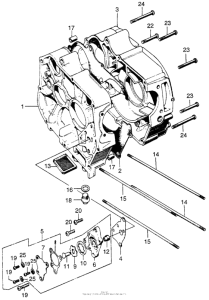 XL70 Crankcase + oil pump