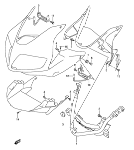 SV650 Cowling installation parts