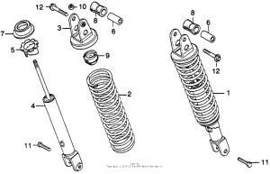 CB400 Задние амортизаторы