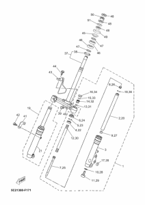 YN50 Вилка передней оси