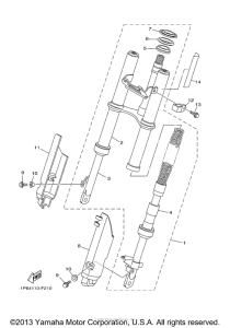 TTR50EY Передняя вилка