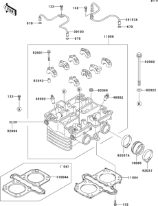 ER500 Головка цилиндров