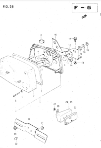 GSX500 Задний комбинированный сигнал