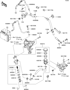 ZX1000 Задний торм цилиндр