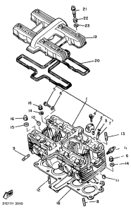 XJ900 Головка цилиндров