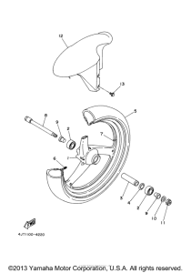 TZ125M Переднее колесо