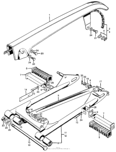 CL100 Swingarm + chain case