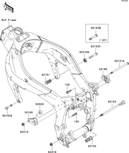 ZX600 Крепление двигателя