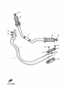 VMX12U Рулевой рычаг и кабель