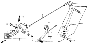 CR480 Shift pedal + kick starter arm + brake pedal 82