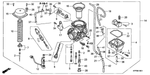 CBF250 Carburetor assy