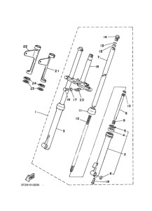 MR50 Front fork assy(ur silv