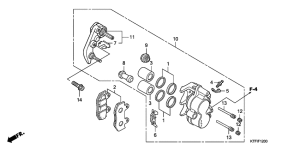 SH125D Передний суппорт