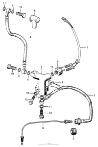 CB350 Cb350g front brake hose