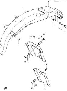 GSX750 Заднее крыло