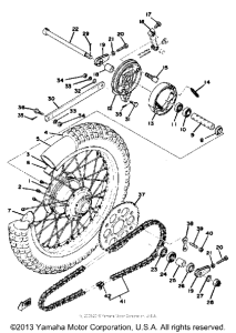 YZ100D Переднее колесо