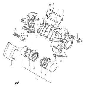 VS1400 Задний суппорт