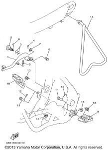 YZ125H1 Подножки