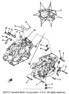 SR250H Картер двигателя