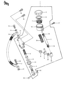 KZ1000 Задний тормозной цилиндр