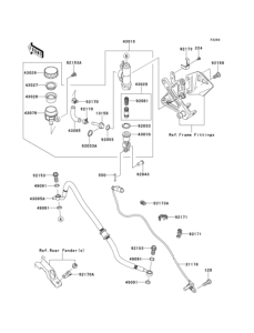 ZX1000 Задний торм цилиндр